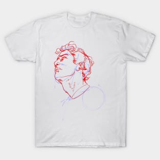 sketching Rambut ikel T-Shirt